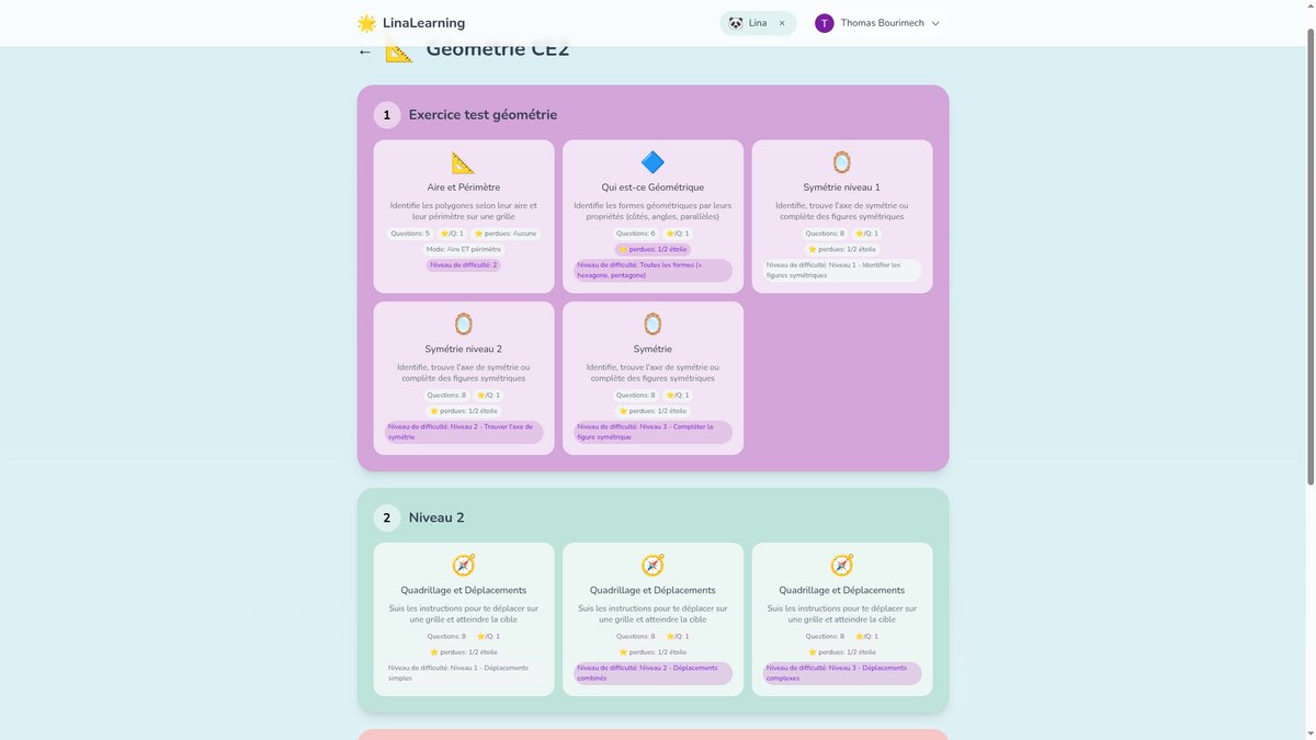LinaLearning - Plan de progression
